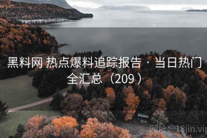 黑料网 热点爆料追踪报告 · 当日热门全汇总（209 ）