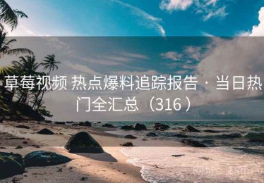 草莓视频 热点爆料追踪报告 · 当日热门全汇总（316 ）