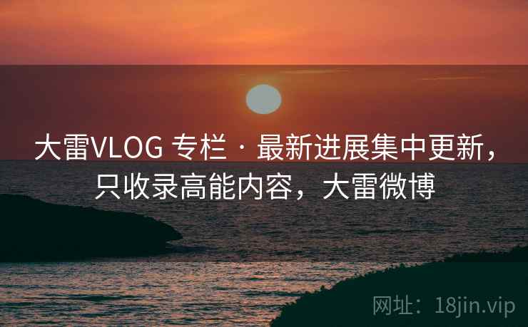 大雷VLOG 专栏 · 最新进展集中更新，只收录高能内容，大雷微博